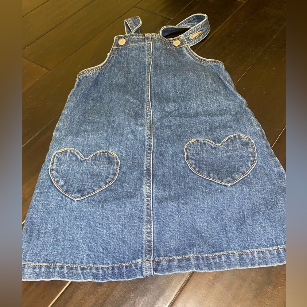 Kids heart overall dress
